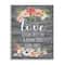 Stupell Industries Love Grows Best Motivational Family Phrase Rustic Flowers Wall Plaque